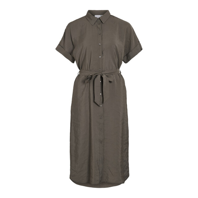 Vila Vihula ss midi shirt dress noos taupe 4429.77.0003 large