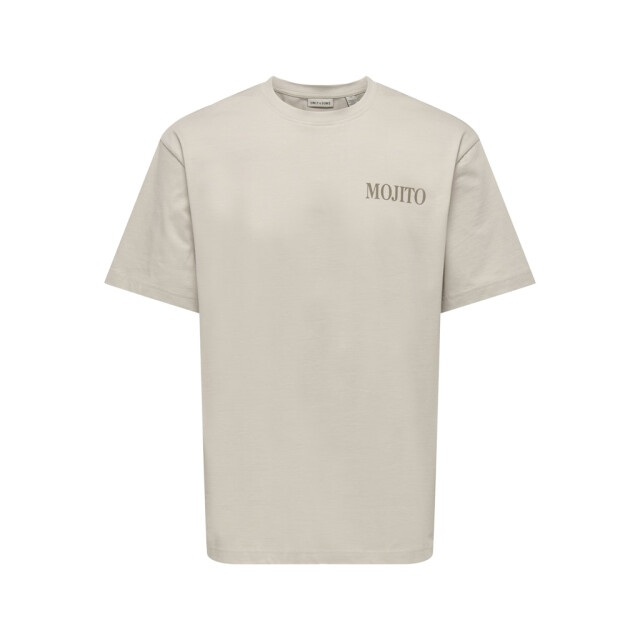 Only & Sons Onsfred life rlx ss print tee noos beige 5339.05.0035 large