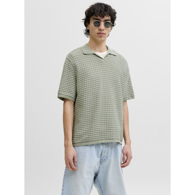 Jack & Jones Jornantucket knit split neck polo dessin 5369.29.0016 large