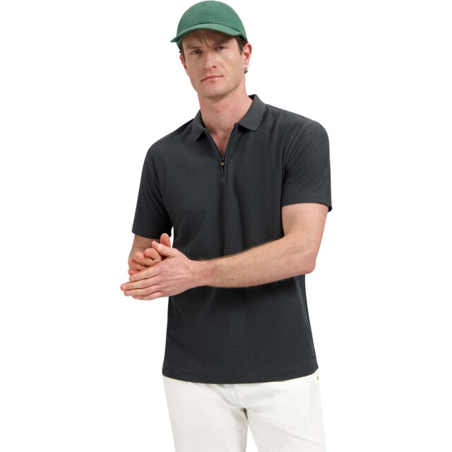 No Excess Polo short sleeve jacquard dark steel 31380310-124 large