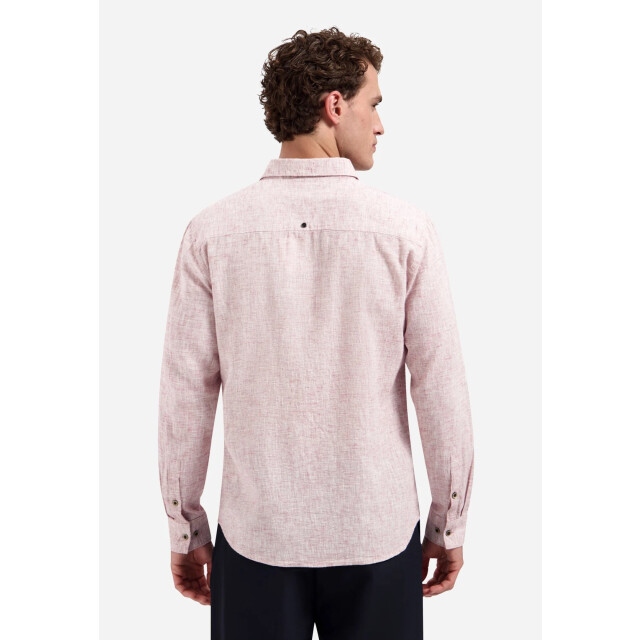 No Excess Shirt two tone with linen mauve 31470223-146 large