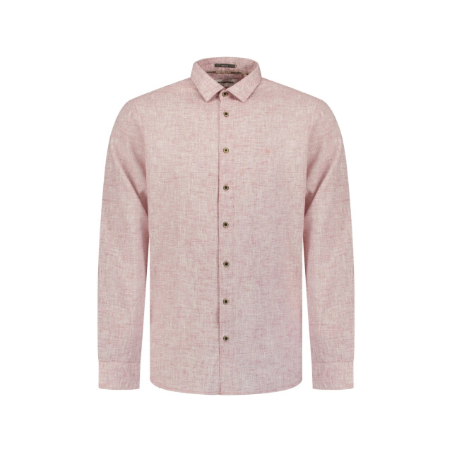 No Excess Shirt two tone with linen mauve 31470223-146 large