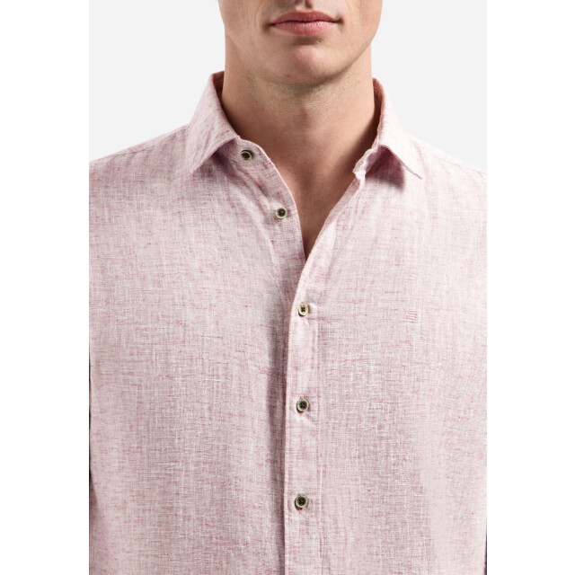 No Excess Shirt two tone with linen mauve 31470223-146 large