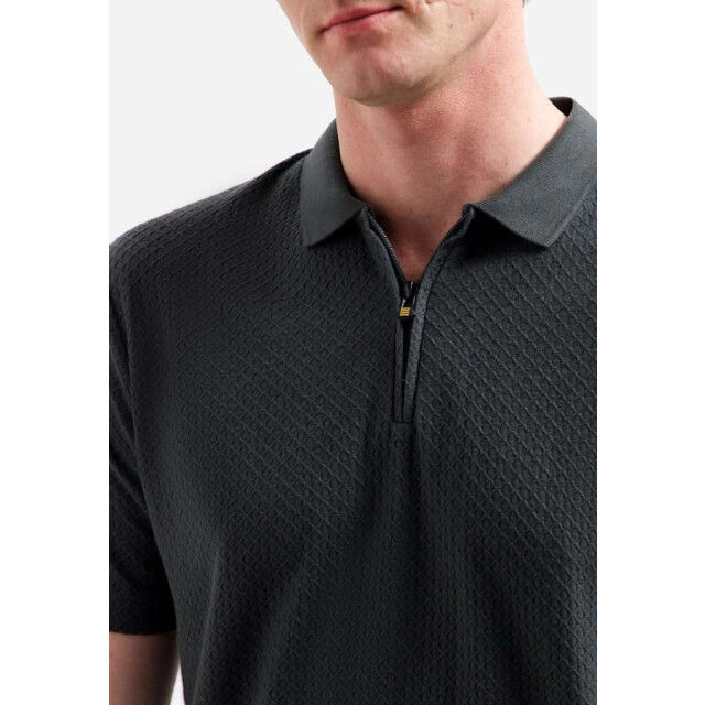 No Excess Polo short sleeve jacquard dark steel 31380310-124 large