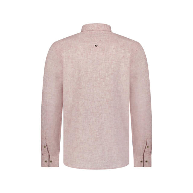 No Excess Shirt two tone with linen mauve 31470223-146 large