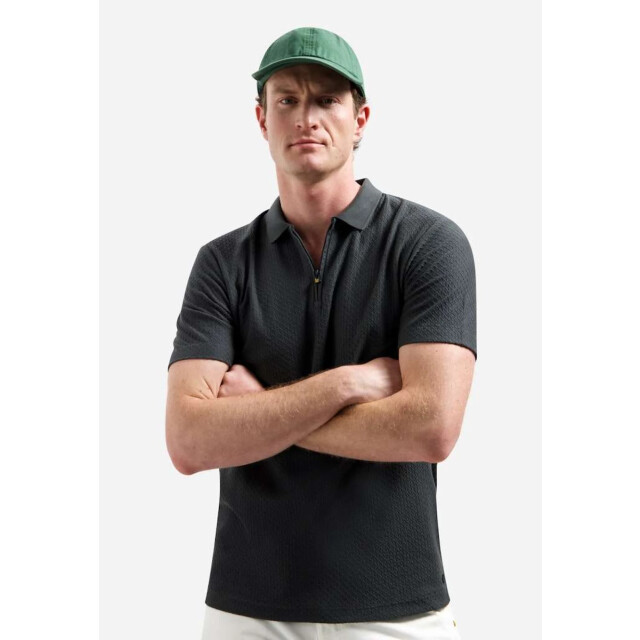 No Excess Polo short sleeve jacquard dark steel 31380310-124 large