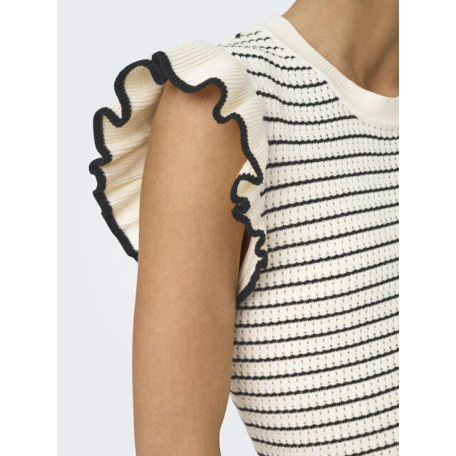 Jacqueline de Yong Jdy carice mouwloze gebreide top met ruches 15360345 large