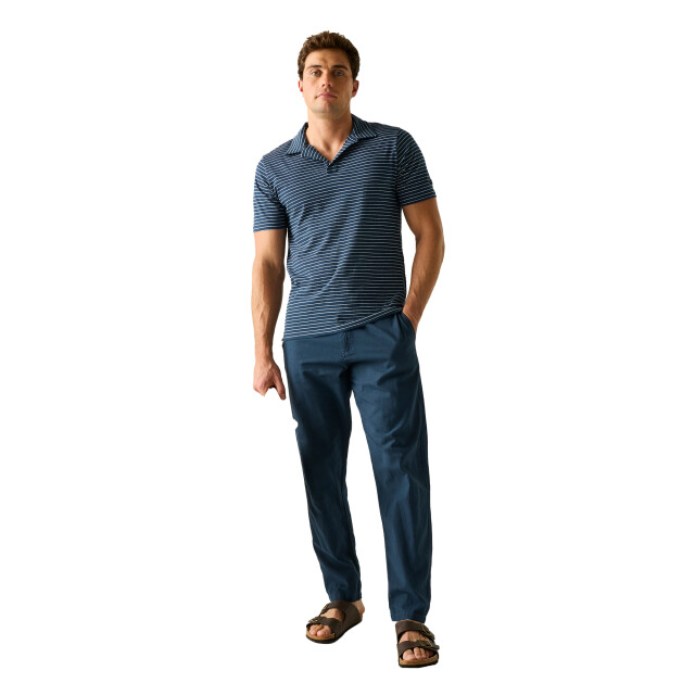 Regatta Heren hadvo gestreept poloshirt UTRG12980_moonlightdenimwhite large