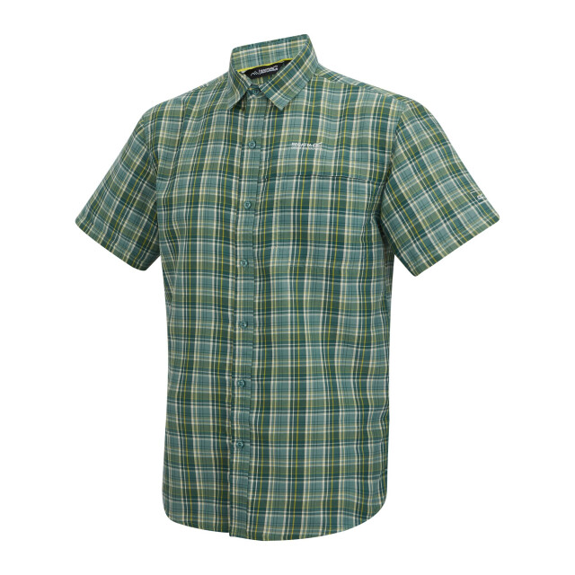 Regatta Heren mindano multi geruit overhemd met korte mouwen UTRG12584_arctic large