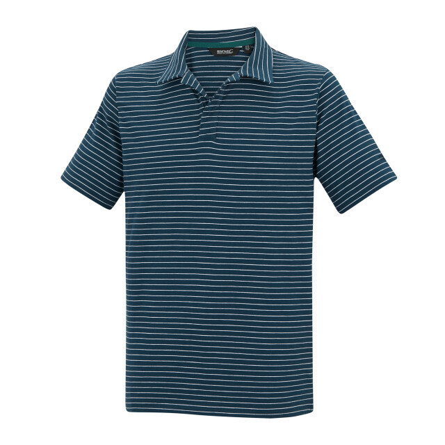 Regatta Heren hadvo gestreept poloshirt UTRG12980_moonlightdenimwhite large