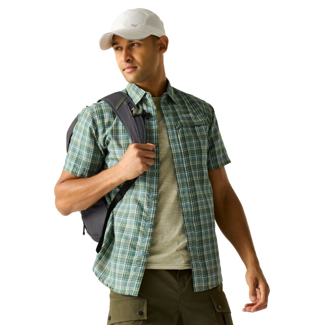 Regatta Heren mindano multi geruit overhemd met korte mouwen UTRG12584_arctic large