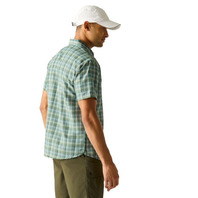 Regatta Heren mindano multi geruit overhemd met korte mouwen UTRG12584_arctic large