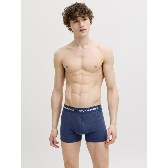 Jack & Jones Heren boxershorts effen trunks jacozzie 5-pack donkerblauw/zwart gebloemd/effen 12307722-Navy Blazer large