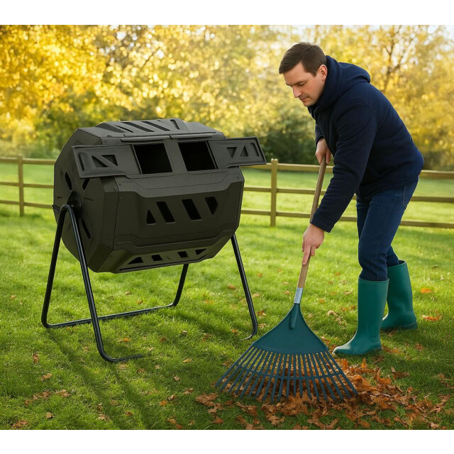 Westmann Vita kunststof compostvat voor humus 2 compostbakken 160 liter 3565656 large