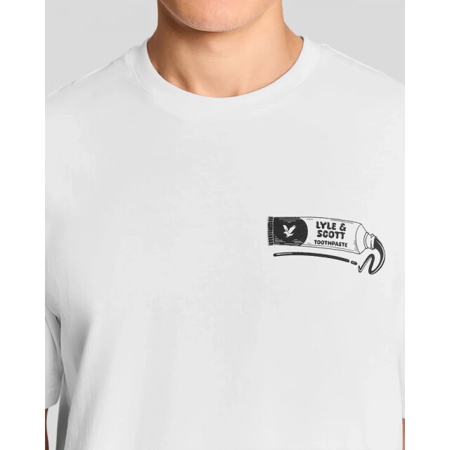 Lyle and Scott Ts2422v toothpaste graphic white black w104  t-shirt fancy White Black W104/TS2422V Toothpaste Graphic large