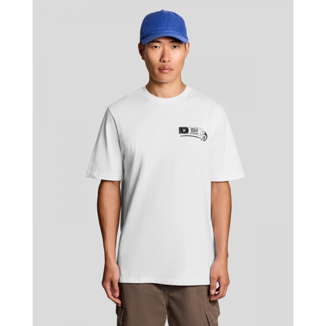 Lyle and Scott Ts2422v toothpaste graphic white black w104  t-shirt fancy White Black W104/TS2422V Toothpaste Graphic large
