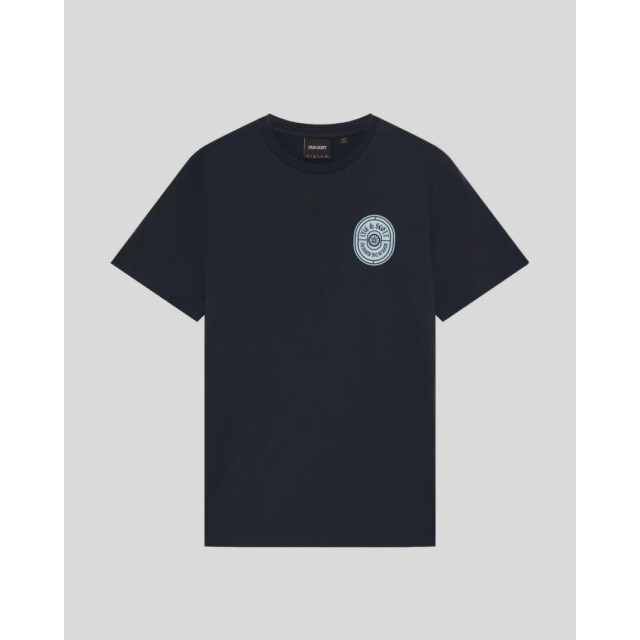 Lyle and Scott Ts2403v borders label graphic dark navy z271 t-shirt fancy Dark Navy Z271/TS2403V Borders Label Graphic large