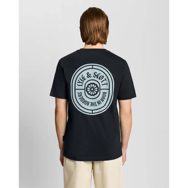 Lyle and Scott Ts2403v borders label graphic dark navy z271 t-shirt fancy Dark Navy Z271/TS2403V Borders Label Graphic large