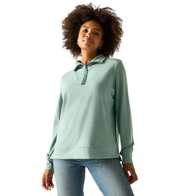 Regatta Dames demmi quarter zip fleece top UTRG12072_ivymoss large