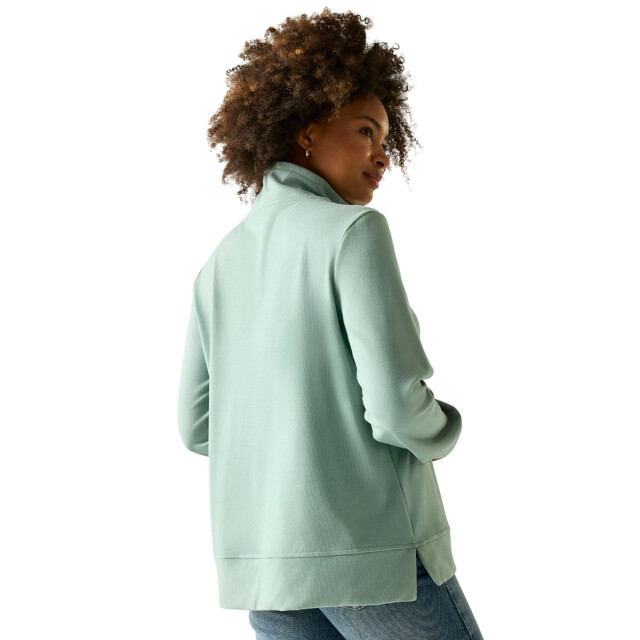 Regatta Dames demmi quarter zip fleece top UTRG12072_ivymoss large