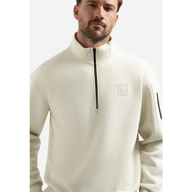 No Excess Sweater half zip chalk 30131151-017 large