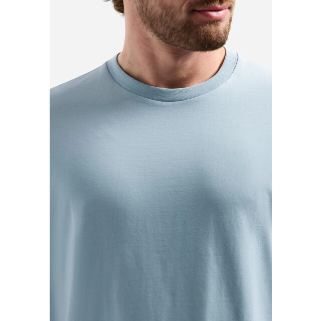 No Excess T-shirt crewneck solid basic stretc dusty blue N3403-138 large