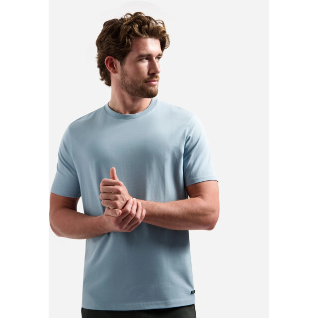 No Excess T-shirt crewneck solid basic stretc dusty blue N3403-138 large