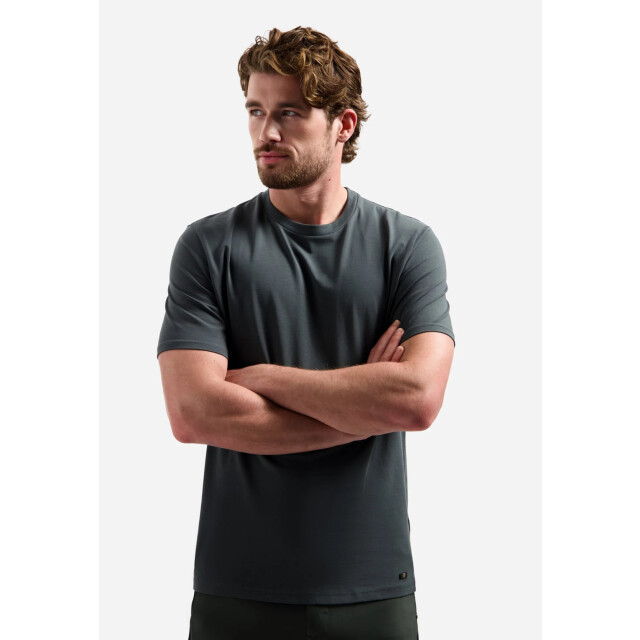 No Excess T-shirt crewneck solid basic stretc dark steel N3403-124 large