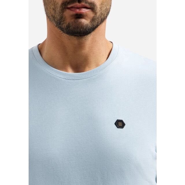 No Excess T-shirt crewneck peached dusty blue N3675-138 large