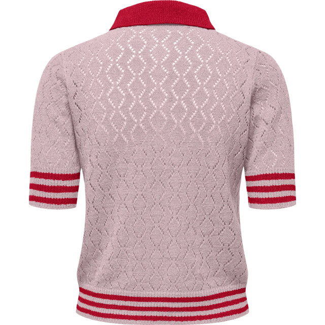 Only Onlsunny ss pointelle polo knt pale lilac/barbados 15364757-211732004 large