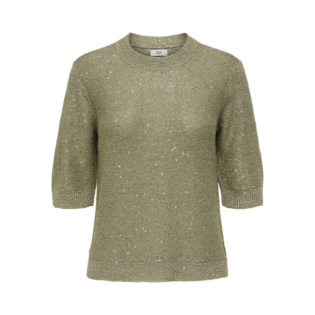 Jacqueline de Yong mia 2/4 o-neck sequin pullover k 15366194 dried herb 06712.369.0123 large
