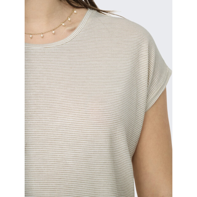 Only onlclaudia life s/s glitter top noo 15318422 gold lurex stripe 06011.198.0196 large