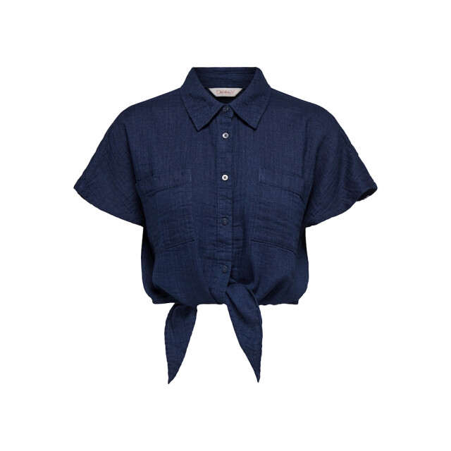 Only onlleoni seersucker cap knot shirt 15367290 vintage 06613.280.0002 large