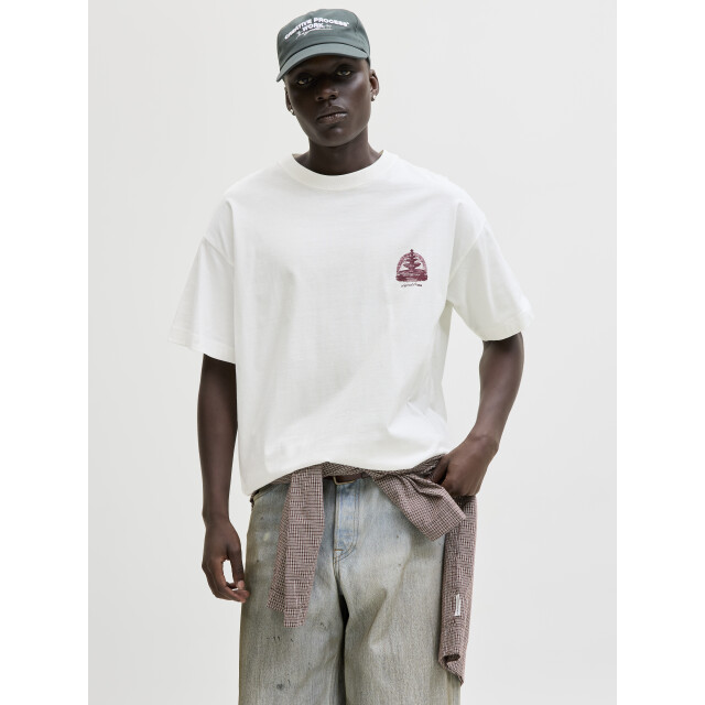 Jack & Jones jormaine back tee ss crew neck sn 12291780 cloud dancer 05011.112.0122 large