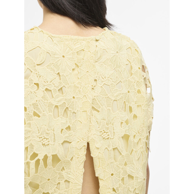 Vila visienna 2/4 lace top/dc 14113552 pastel yellow 06011.440.0022 large
