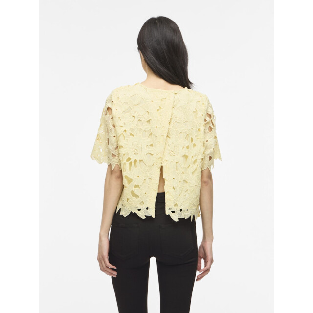 Vila visienna 2/4 lace top/dc 14113552 pastel yellow 06011.440.0022 large