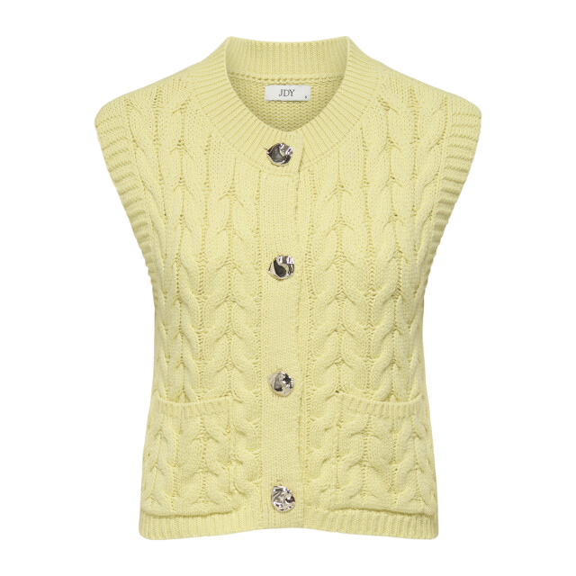 Jacqueline de Yong annalise s/l o-neck cable vest k 15370227 double cream 06741.198.0117 large