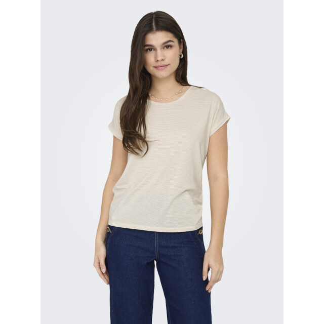 Only onlclaudia life s/s glitter top noo 15318422 gold lurex stripe 06011.198.0196 large