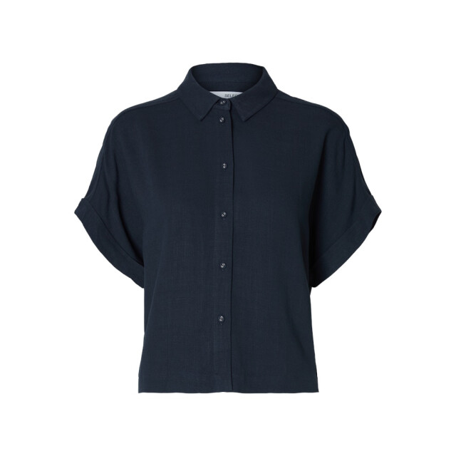 Selected Femme slwviva ss cropped sun shirt noos 16093937 dark sapphire 06613.240.0089 large