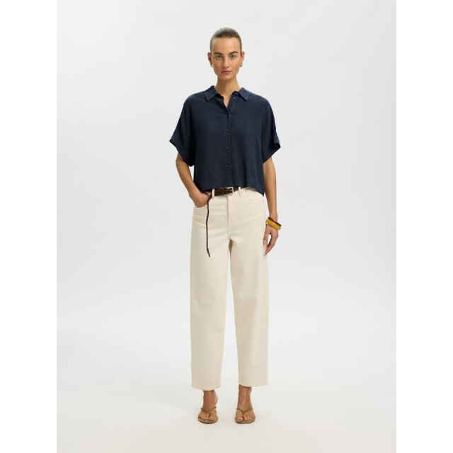 Selected Femme slwviva ss cropped sun shirt noos 16093937 dark sapphire 06613.240.0089 large