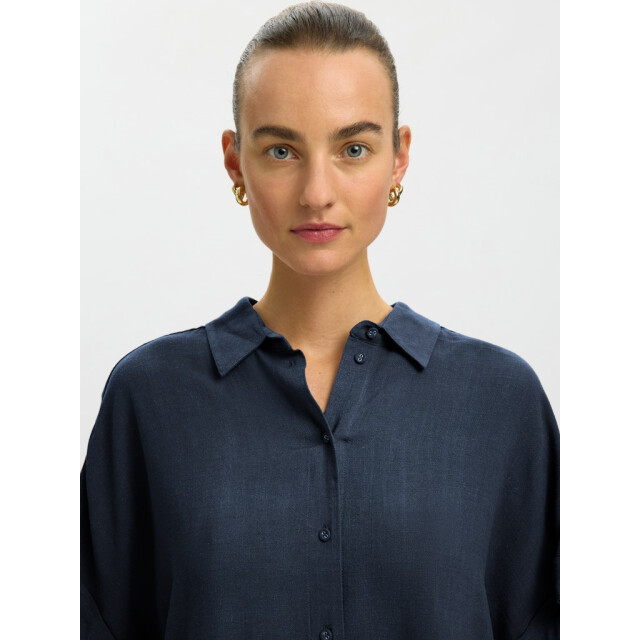 Selected Femme slwviva ss cropped sun shirt noos 16093937 dark sapphire 06613.240.0089 large