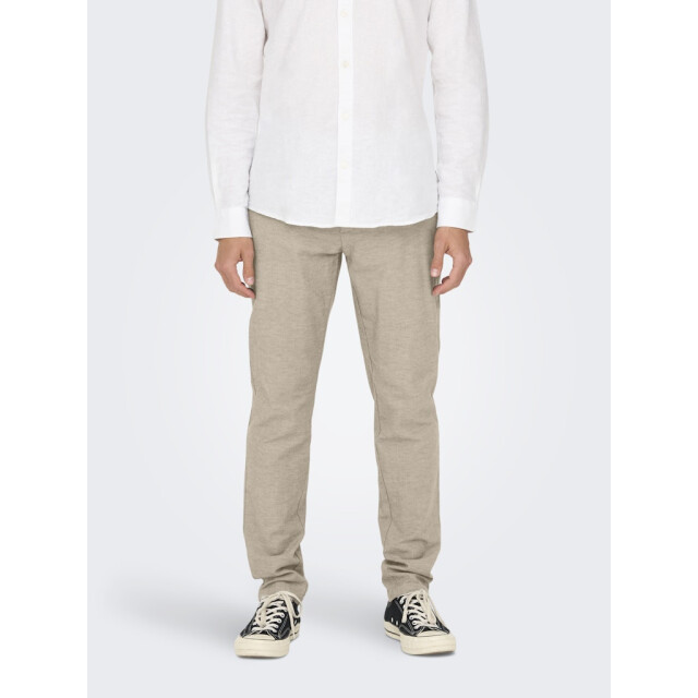 Only & Sons onsmark tap 0011 cotton linen pant 22024937 elmwood 05519.840.0044 large