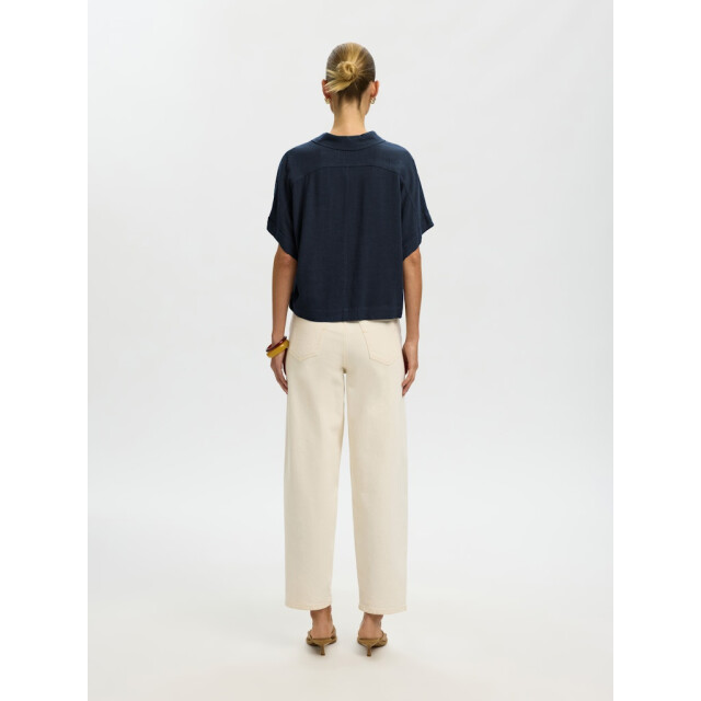 Selected Femme slwviva ss cropped sun shirt noos 16093937 dark sapphire 06613.240.0089 large