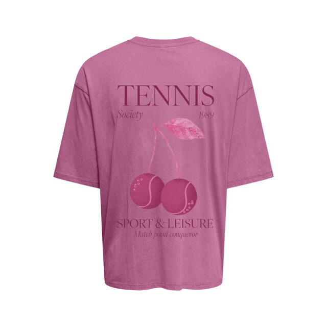 Only onlshania s/s print top box jrs 15372195 wild orchid 06011.620.0076 large