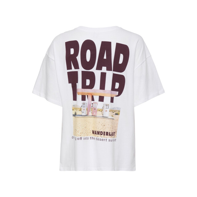 Only onlmila s/s print box jrs 15372177 bright white mila road trip 06011.100.0280 large