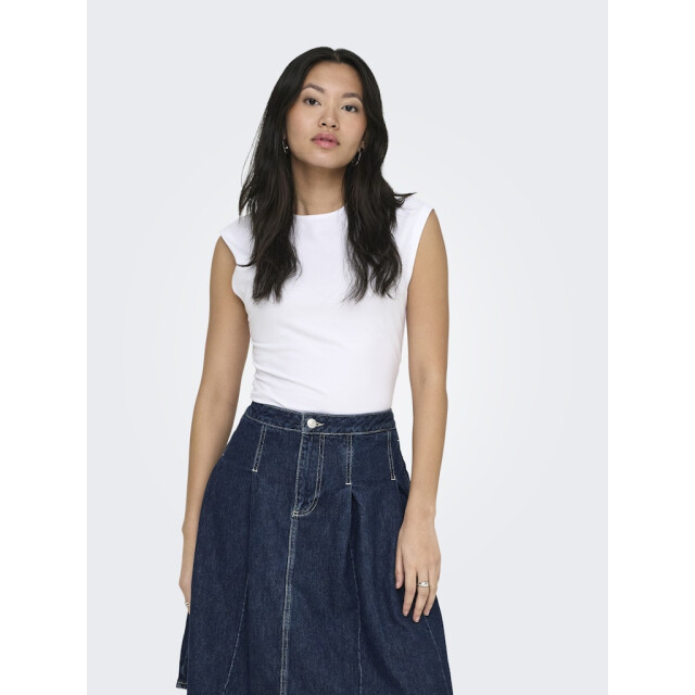 Only onlmira capsl ruching top jrs noos 15367938 white 06011.100.0282 large