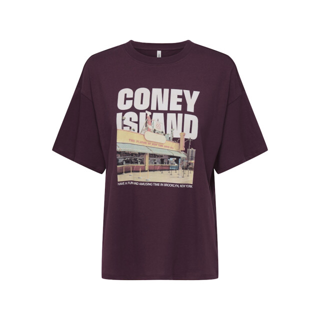 Only onlmila s/s print box jrs 15372177 grape wine mila coney island 06011.680.0044 large