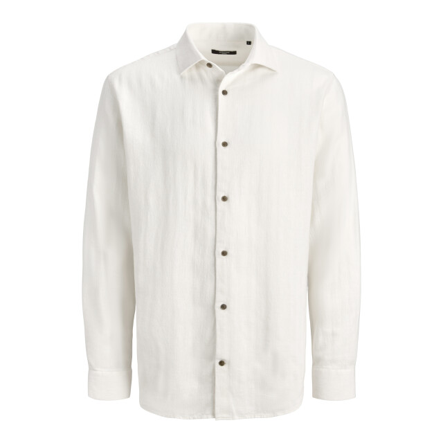 Jack & Jones jprblaparker linen blend l/s shirt 12292161 cloud dancer 05631.198.0014 large