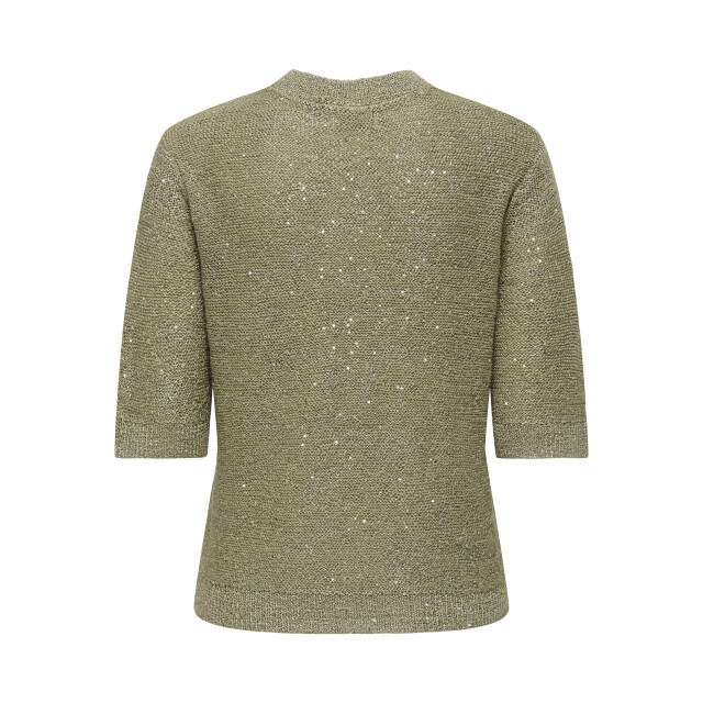 Jacqueline de Yong mia 2/4 o-neck sequin pullover k 15366194 dried herb 06712.369.0123 large