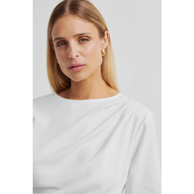 Second Female shirt km ulina drape tee 1001 white 06011.100.0275 large